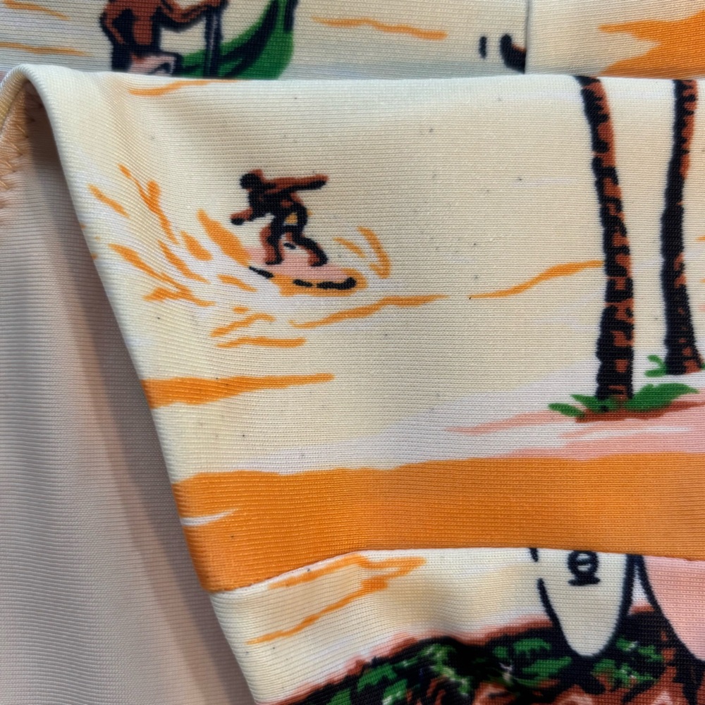 Aerie Aloha High-Cut Cheeky Pink Orange Bikini Bottoms Size M EUC - Picture 7 of 7